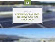 Tablet Screenshot of certifiedsolarpros.com